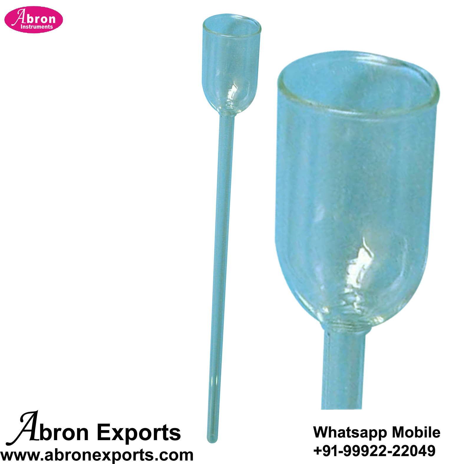 Glass Thistle Funnels Glass Cup Shate Top 30 cm stem Abron PK OF 10 AC-463TC  AC-2554